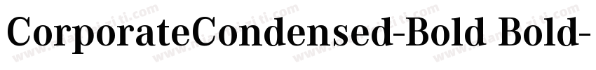CorporateCondensed-Bold Bold字体转换